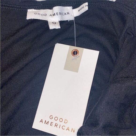 GOOD AMERICAN NWT SLINKY JERSEY MAXI TANK DRESS IN BLACK SIZE XS - Picture 7 of 10